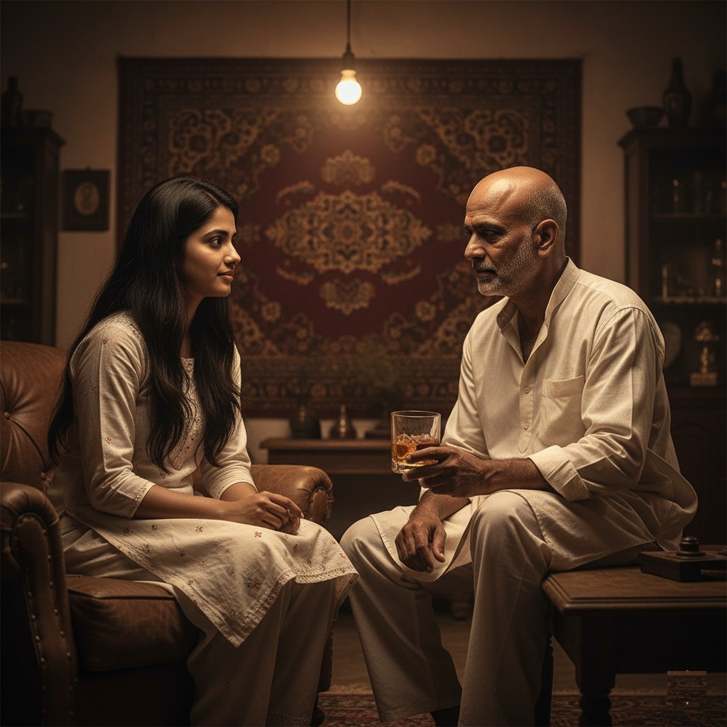 Archana With Her Friend's Father