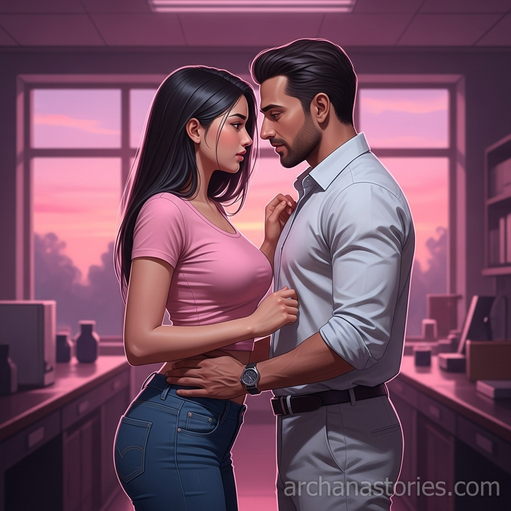 Archana and Suresh Sir close to kissing