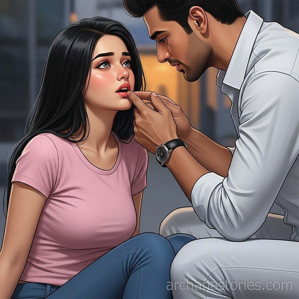 Archana with fingers on lips