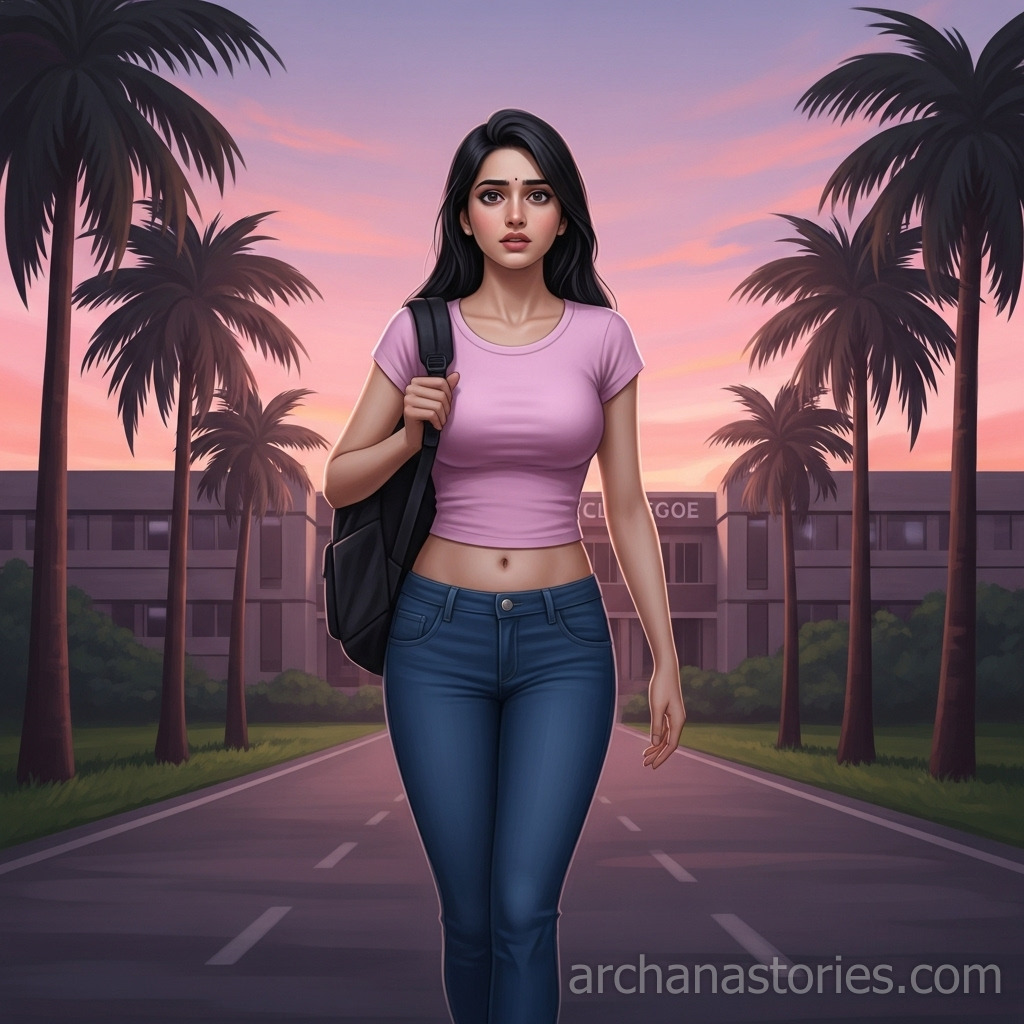 Archana arriving at college on Saturday