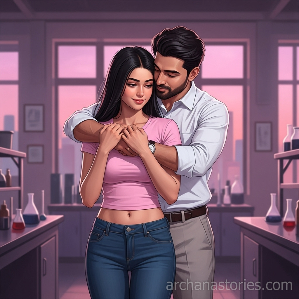 Suresh Sir closely holding Archana's waist