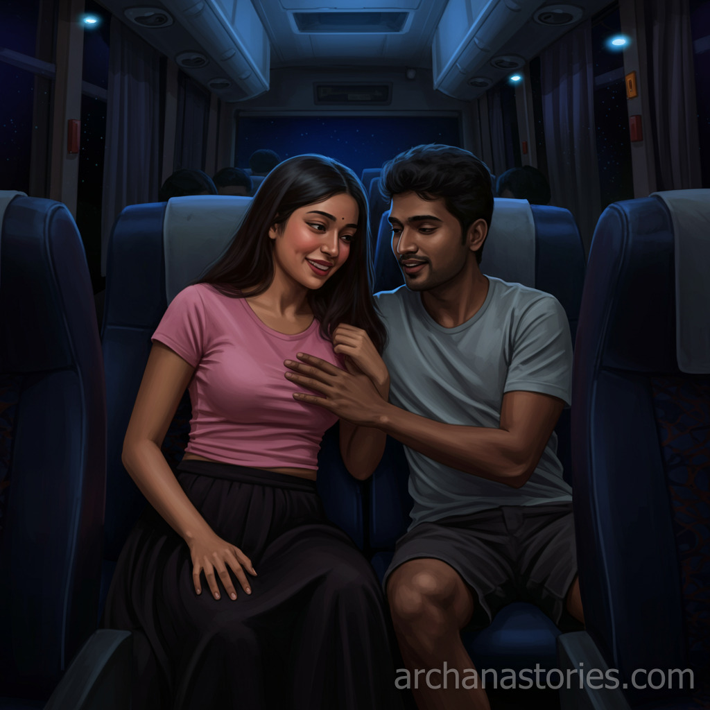 Sarath touching Archana's breasts over dress