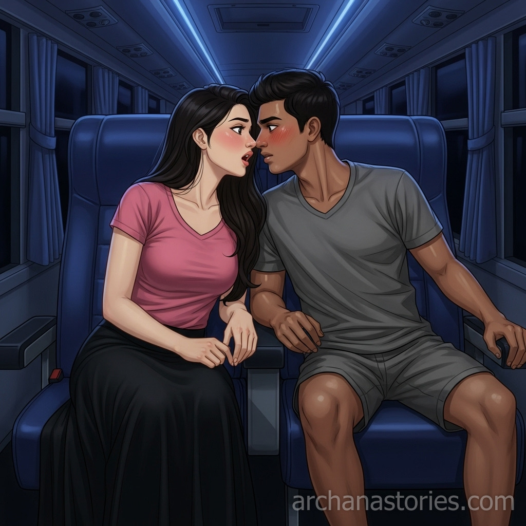 First kiss in the dark