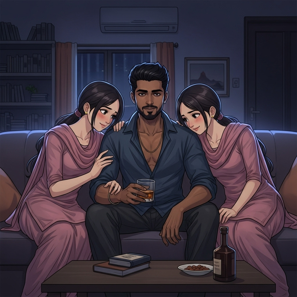 A Wild Taboo Threesome with Twin Sisters